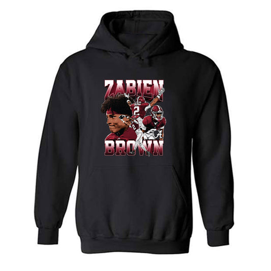 Alabama - NCAA Football : Zabien Brown - Player Collage Hooded Sweatshirt