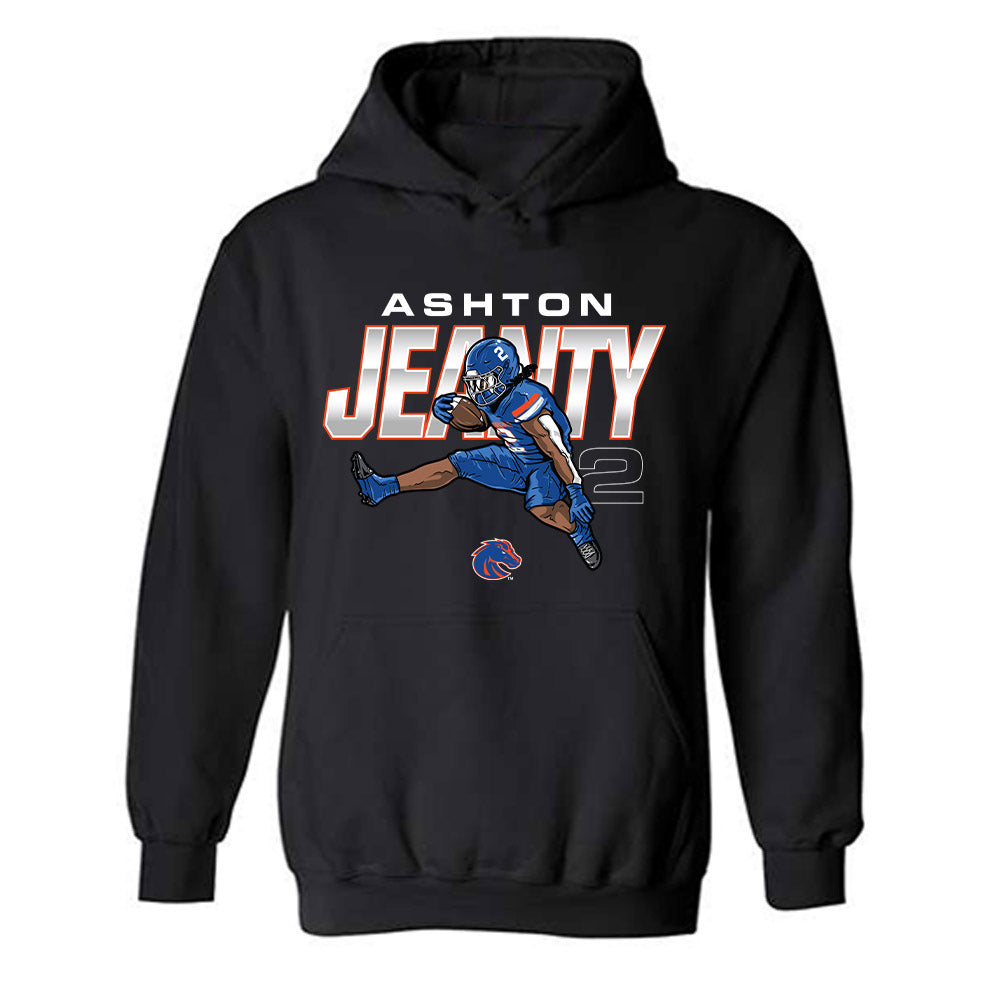 Boise State - NCAA Football : Ashton Jeanty - Player Illustration Hooded Sweatshirt