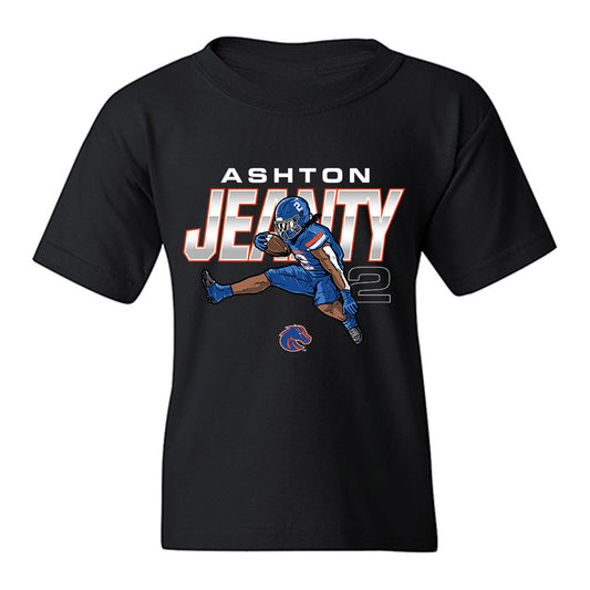 Boise State - NCAA Football : Ashton Jeanty - Player Illustration Youth T-Shirt