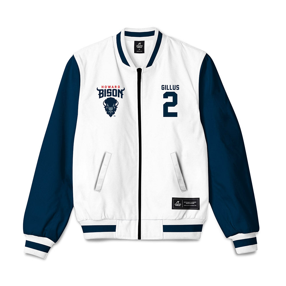 Howard - NCAA Men's Basketball : Cameron Gillus - Bomber Jacket-0