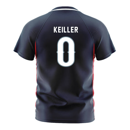 Howard - NCAA Men's Soccer : Liam Keiller - Grey Soccer Jersey-1