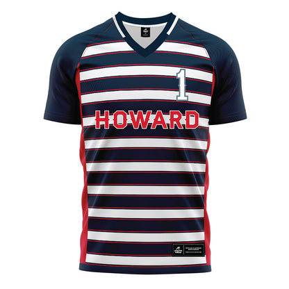 Howard - NCAA Men's Soccer : Ireal Wyze-Daly - Grey Soccer Jersey-0