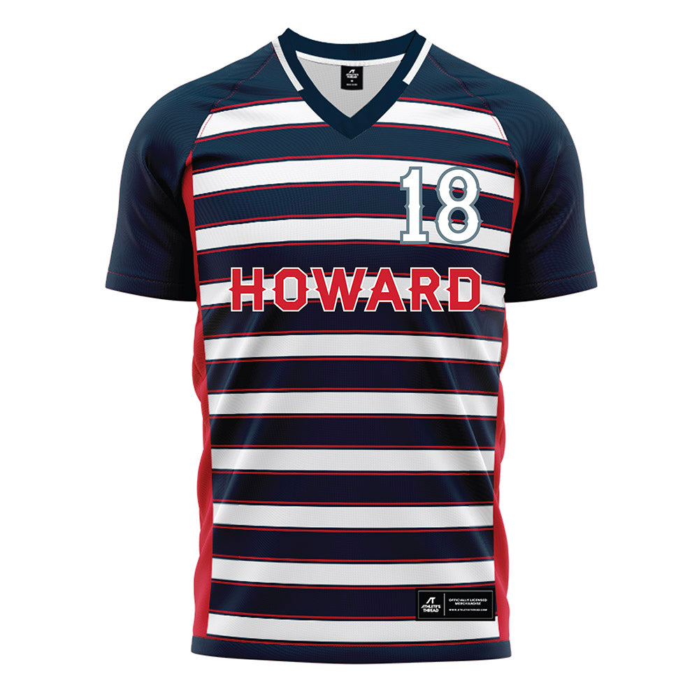 Howard - NCAA Men's Soccer : Stephon Wilson - Grey Soccer Jersey-0