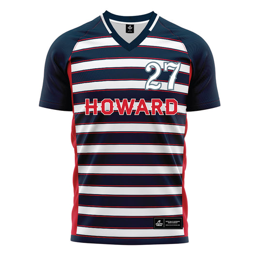 Howard - NCAA Men's Soccer : Ezekiel Agyemang - Grey Soccer Jersey-0