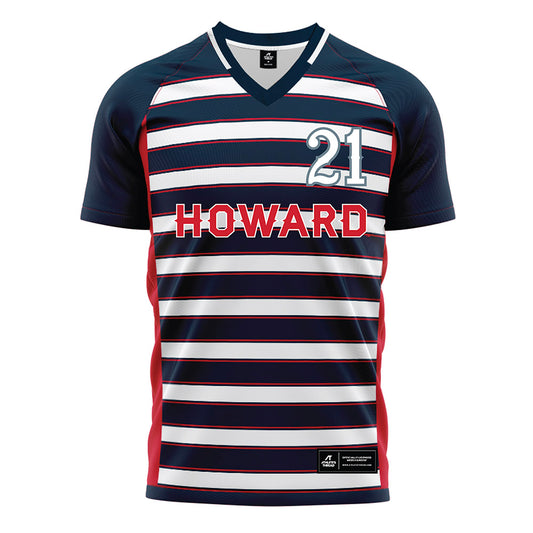 Howard - NCAA Men's Soccer : Naim Robinson - Grey Soccer Jersey-0