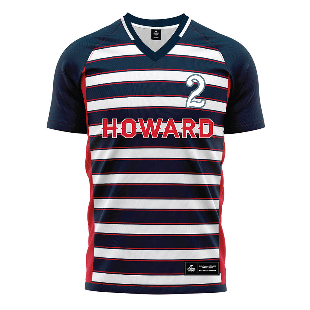 Howard - NCAA Men's Soccer : Deuce Rice - Grey Soccer Jersey-0