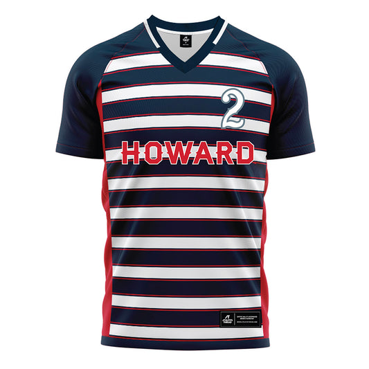 Howard - NCAA Men's Soccer : Deuce Rice - Grey Soccer Jersey-0