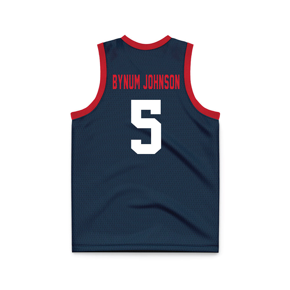 Howard - NCAA Women's Basketball : Destiny Bynum johnson - Blue Basketball Jersey-1