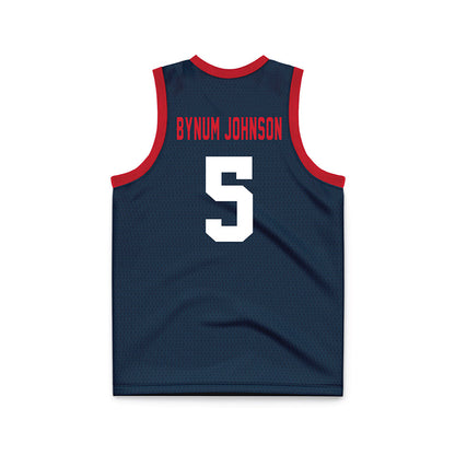 Howard - NCAA Women's Basketball : Destiny Bynum johnson - Blue Basketball Jersey-1