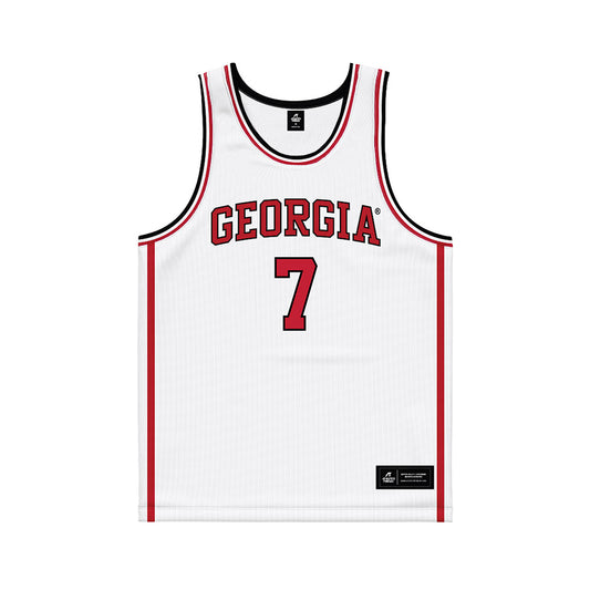 Georgia - NCAA Men's Basketball : Justin Bailey - White Basketball Jersey-0