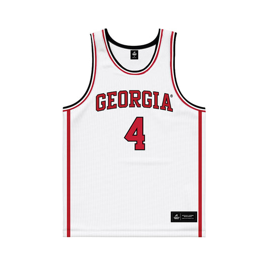 Georgia - NCAA Men's Basketball : Smurf Millender - White Basketball Jersey-0