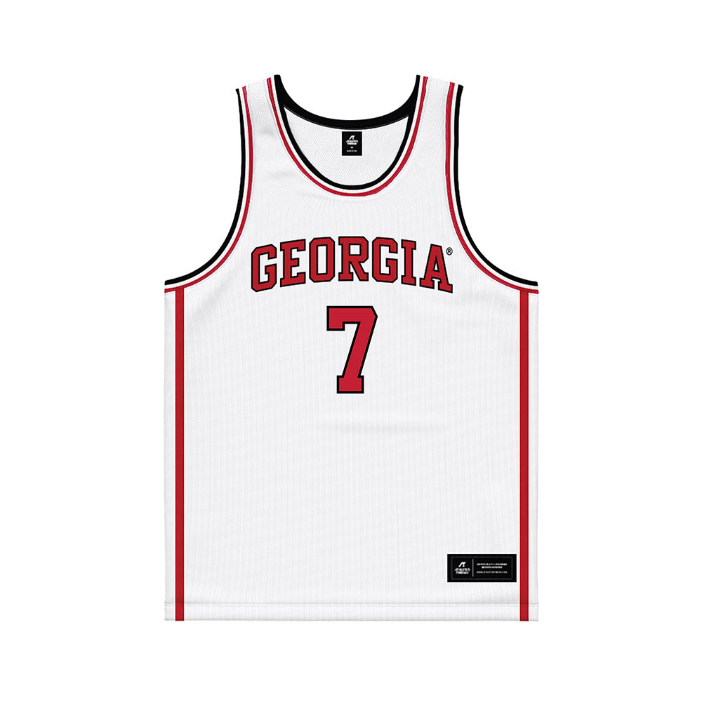 Georgia - NCAA Men's Basketball : Justin Bailey - White Basketball Jersey-0