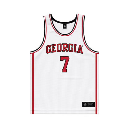 Georgia - NCAA Men's Basketball : Justin Bailey - White Basketball Jersey-0