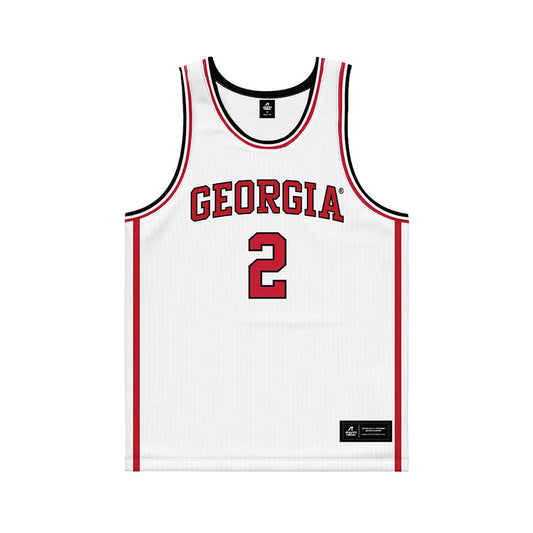 Georgia - NCAA Men's Basketball : Somtochukwu Cyril - White Basketball Jersey-0