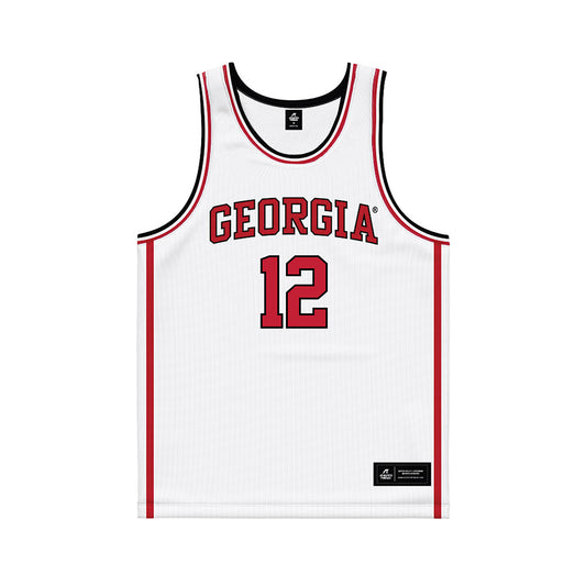 Georgia - NCAA Men's Basketball : Markel Jennings - White Basketball Jersey-0