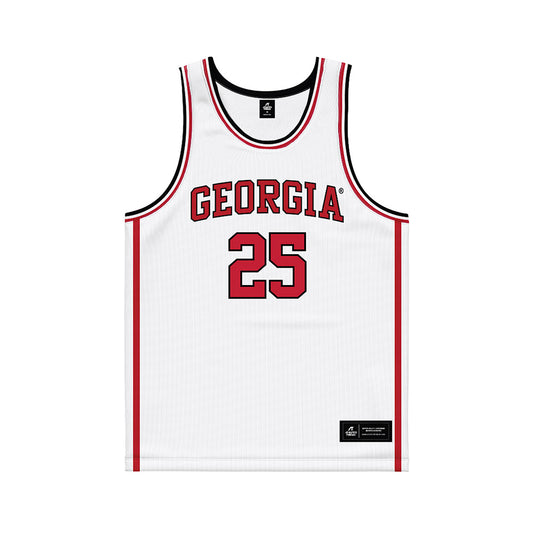Georgia - NCAA Men's Basketball : Justin Abson - White Basketball Jersey-0
