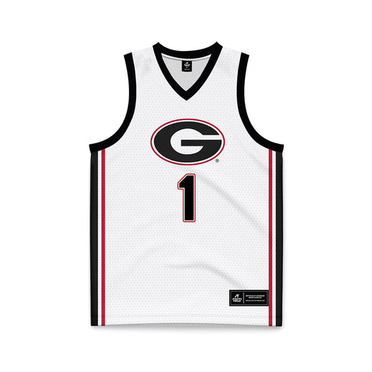 Georgia - NCAA Men's Basketball : Kareem Stagg - White Basketball Jersey-0
