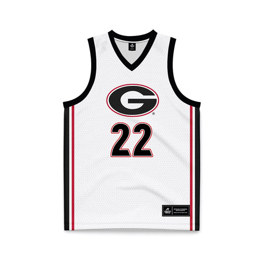 Georgia - NCAA Men's Basketball : Jackson McVey - White Basketball Jersey-0