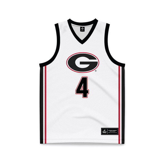 Georgia - NCAA Men's Basketball : Smurf Millender - White Basketball Jersey-0