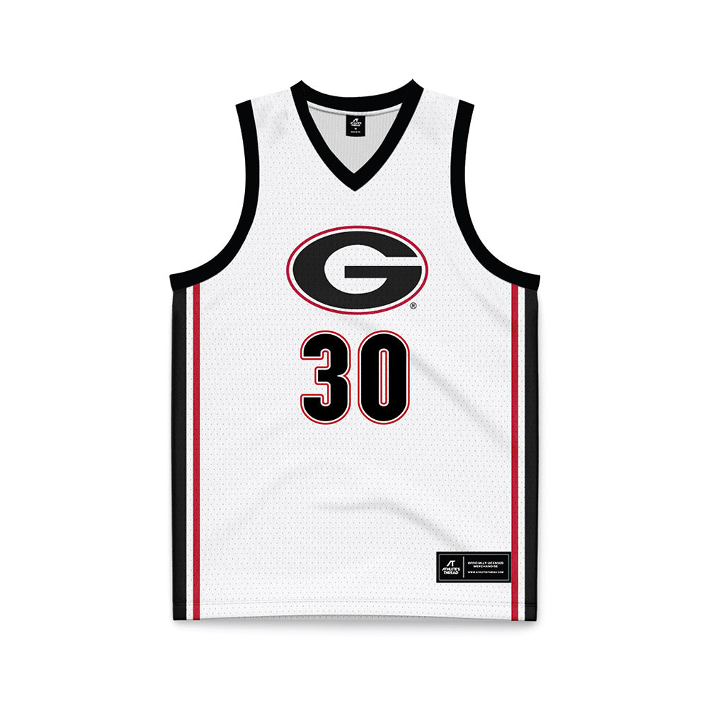 Georgia - NCAA Men's Basketball : Brandon Klatsky - White Basketball Jersey-0