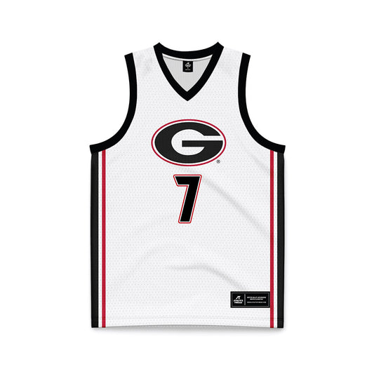 Georgia - NCAA Men's Basketball : Justin Bailey - White Basketball Jersey-0