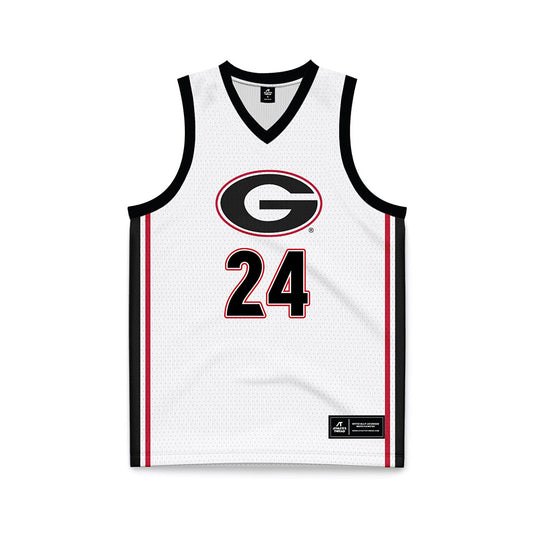 Georgia - NCAA Men's Basketball : Jaden Newell - White Basketball Jersey-0
