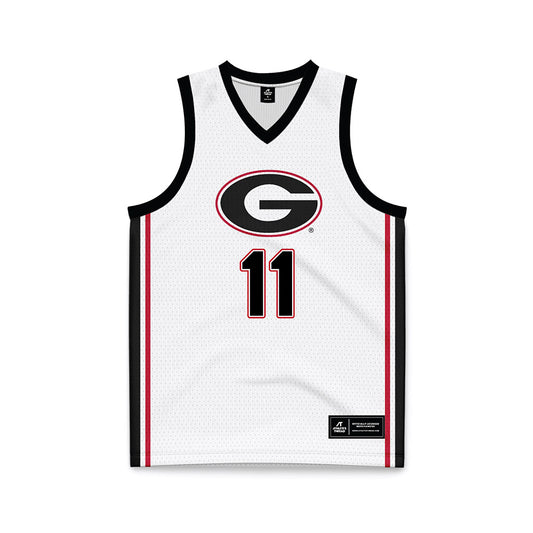 Georgia - NCAA Men's Basketball : dylan james - White Basketball Jersey-0
