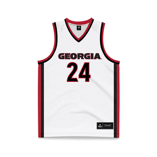 Georgia - NCAA Men's Basketball : Jaden Newell - White Basketball Jersey-0