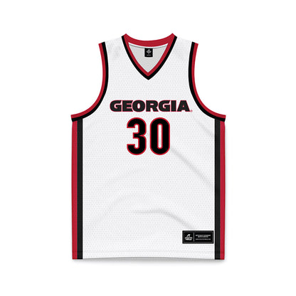 Georgia - NCAA Men's Basketball : Brandon Klatsky - White Basketball Jersey-0
