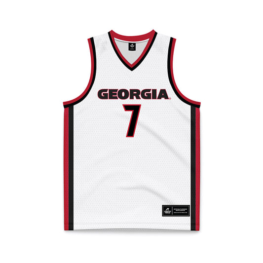Georgia - NCAA Men's Basketball : Justin Bailey - White Basketball Jersey-0