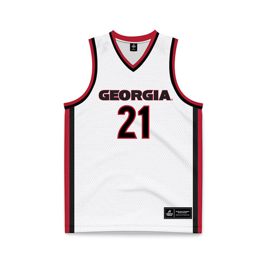 Georgia - NCAA Men's Basketball : Jake Wilkins - White Basketball Jersey-0
