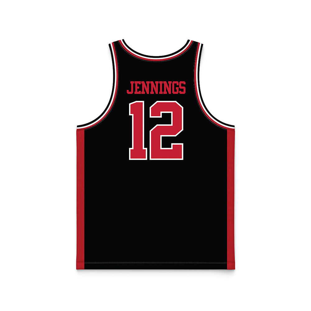 Georgia - NCAA Men's Basketball : Markel Jennings - Black Basketball Jersey-1
