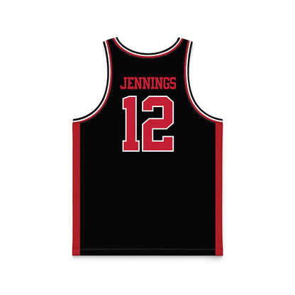 Georgia - NCAA Men's Basketball : Markel Jennings - Black Basketball Jersey-1