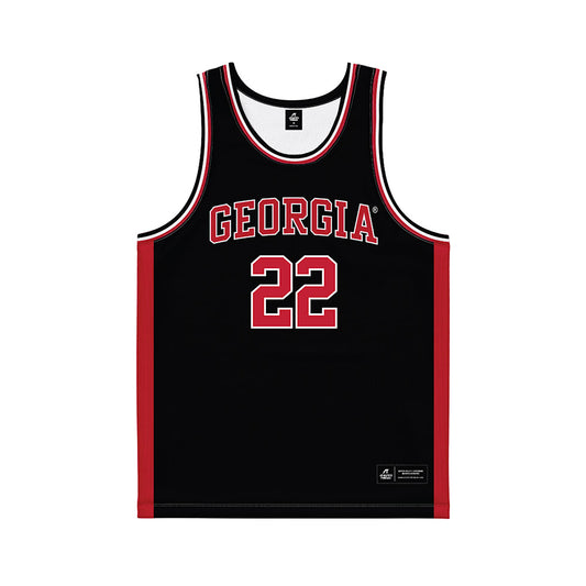 Georgia - NCAA Men's Basketball : Jackson McVey - Black Basketball Jersey-0