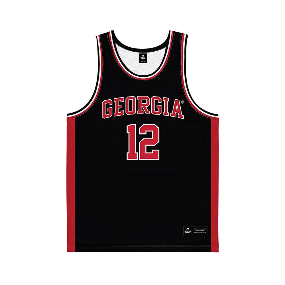 Georgia - NCAA Men's Basketball : Markel Jennings - Black Basketball Jersey-0