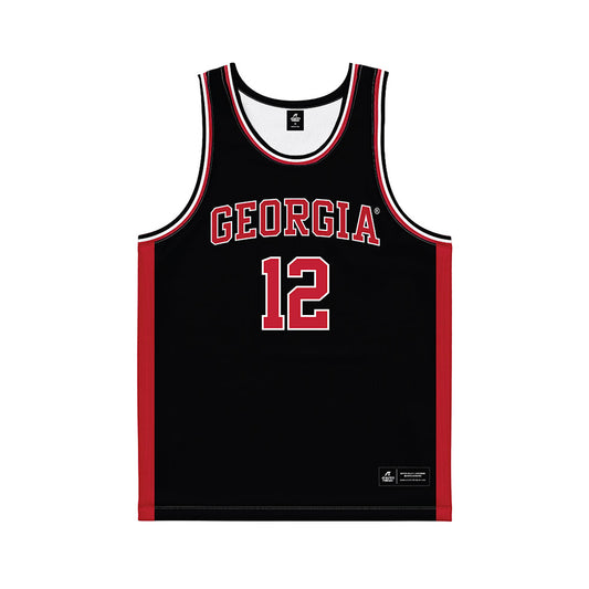 Georgia - NCAA Men's Basketball : Markel Jennings - Black Basketball Jersey-0