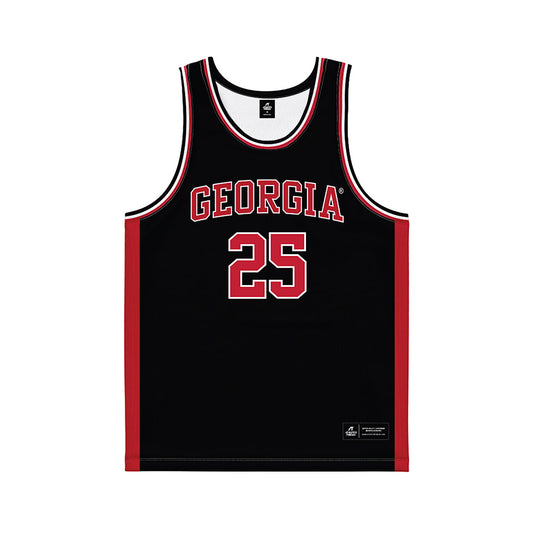 Georgia - NCAA Men's Basketball : Justin Abson - Black Basketball Jersey-0