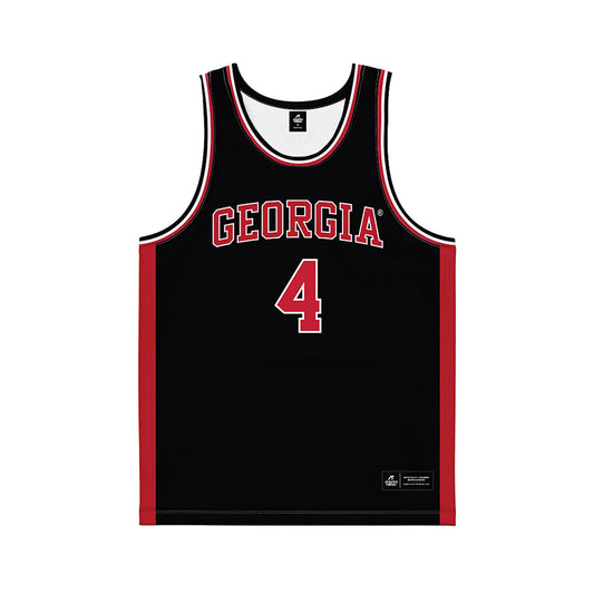 Georgia - NCAA Men's Basketball : Smurf Millender - Black Basketball Jersey-0