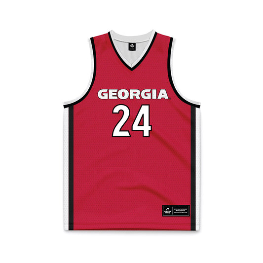 Georgia - NCAA Men's Basketball : Jaden Newell - Red Basketball Jersey-0