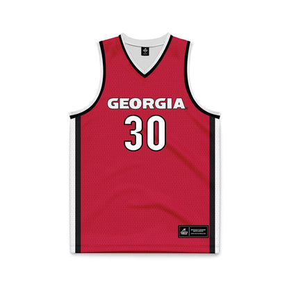 Georgia - NCAA Men's Basketball : Brandon Klatsky - Red Basketball Jersey-0