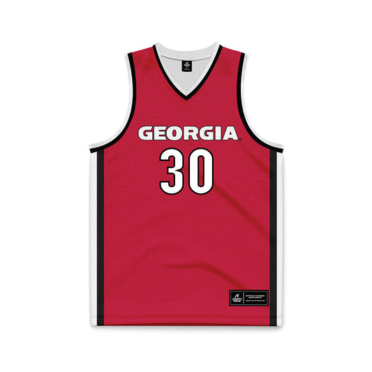 Georgia - NCAA Men's Basketball : Brandon Klatsky - Red Basketball Jersey-0