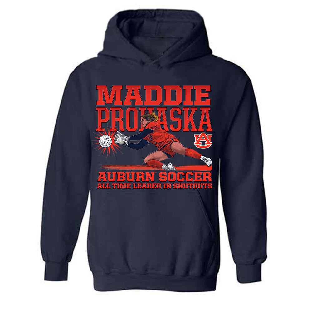 Auburn - NCAA Women's Soccer : Madison Prohaska - Individual Caricature Hooded Sweatshirt-0