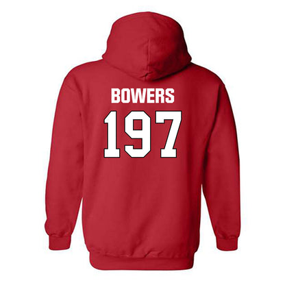 MSUM - NCAA Wrestling : Burak Bowers - Classic Shersey Hooded Sweatshirt-1