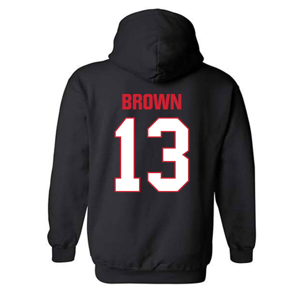 MSUM - NCAA Men's Basketball : Timaris Brown - Classic Shersey Hooded Sweatshirt-2