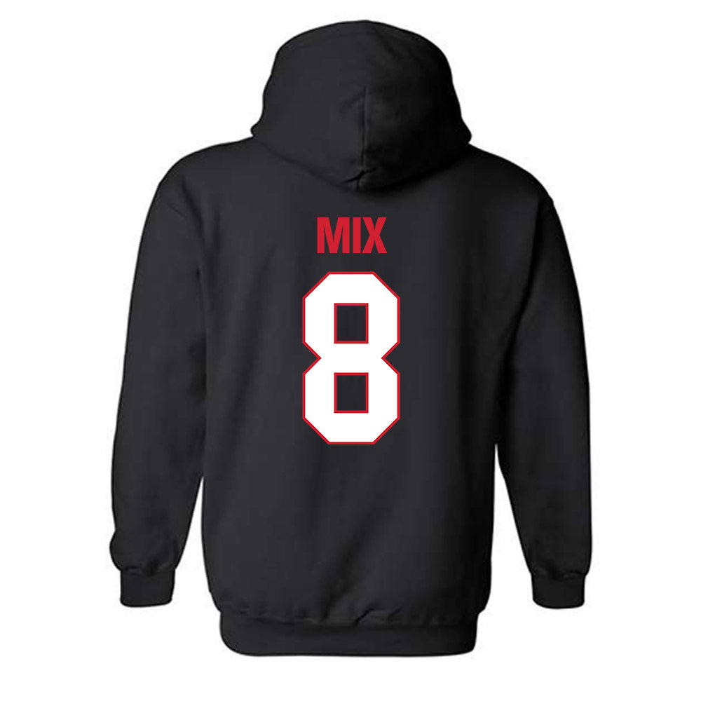 MSUM - NCAA Women's Volleyball : Natalie Mix - Classic Shersey Hooded Sweatshirt-3
