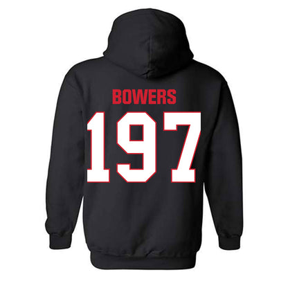 MSUM - NCAA Wrestling : Burak Bowers - Classic Shersey Hooded Sweatshirt-3
