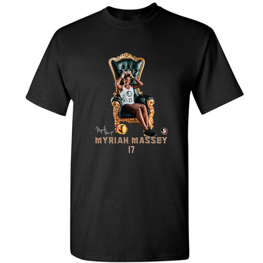 FSU - NCAA Beach Volleyball : Myriah Massey - Queen on the Green T-Shirt