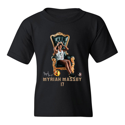 FSU - NCAA Beach Volleyball : Myriah Massey - Queen on the Green Youth T-Shirt
