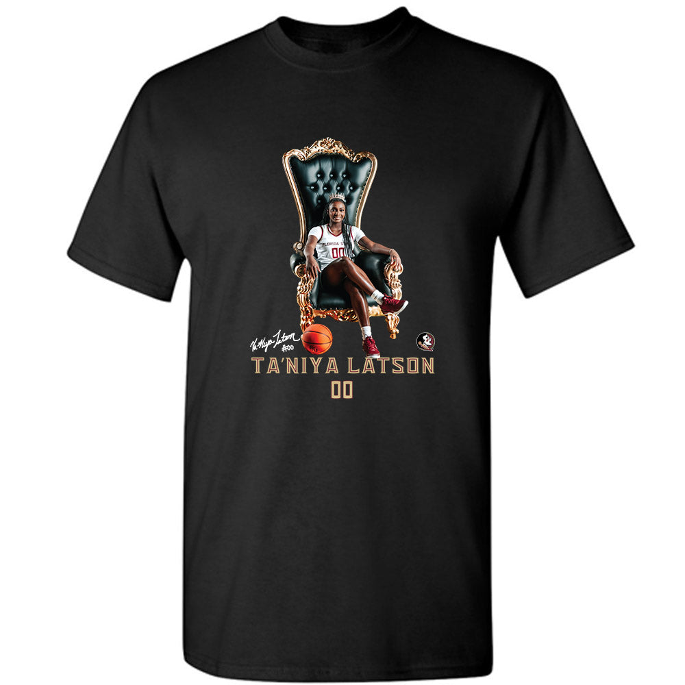 FSU - NCAA Women's Basketball : Ta'Niya Latson - Queen on the Green T-Shirt