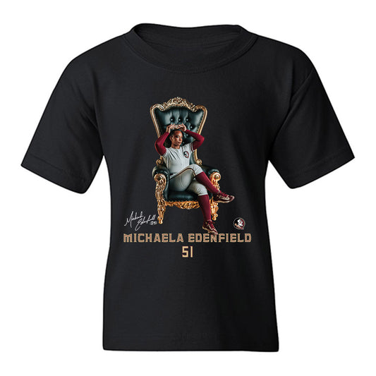 FSU - NCAA Softball : Michaela Edenfield - Queen on the Green Youth T-Shirt